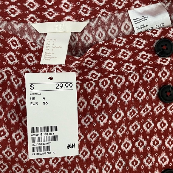 NWT H&M/ Button up/ Mini skirt/ Size US 4 - Picture 9 of 13